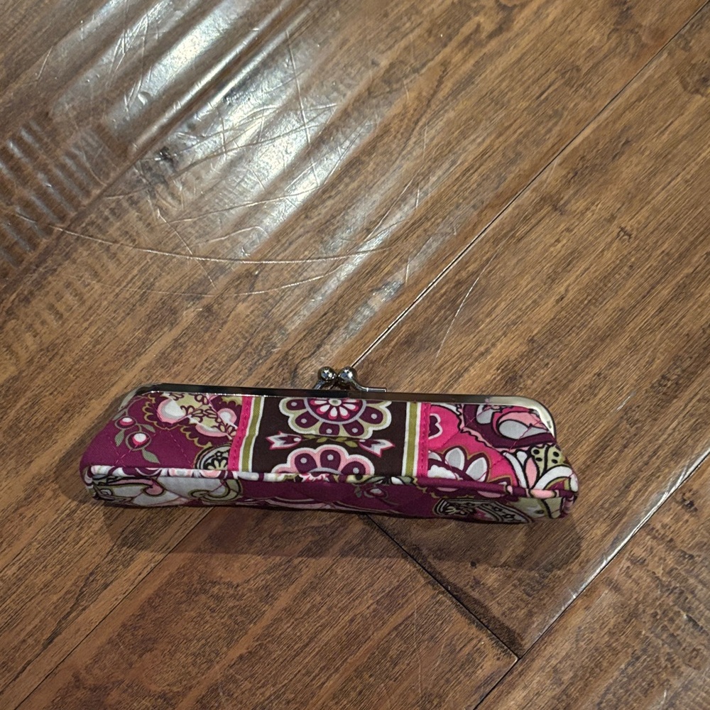 Vera Bradley Pink and Brown Floral Clutch